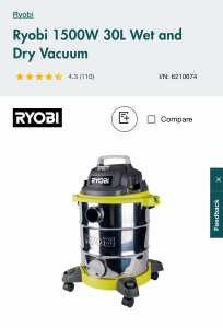Wanted: WANTED TO BUY Ryobi wet and dry vac