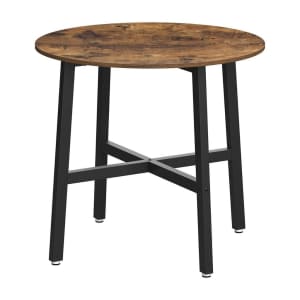 VASAGLE Small Round Kitchen Dining Table Industrial Design Vintag...