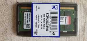 NEW in Box Laptop Ram Kingston 16gb memory SODIMM DDR4 2400