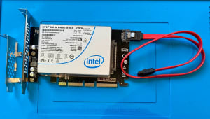 Intel SSD 2TB on PCI-E card 3,300 MB/s read speed