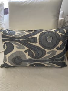 2 Pottery Barn Large 60cm Lumbar Pillows Feather Inserts 