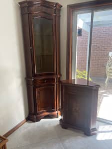 Antique Style Hutch & Side Draw