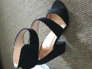 Brand new suede black heels