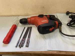 HILTI Rotary SDS Hammer Drill with new drill bits