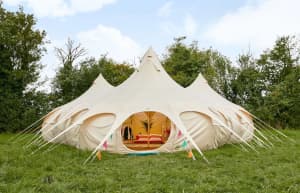 Lotus Mahal Luxury Glamping Bell Tent Marquee