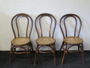 Vintage bentwood/rattan cafe chairs, excellent condition.
