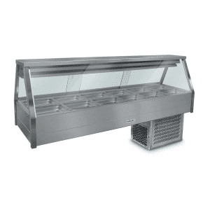 Roband Straight Glass Refrigerated Display Bar - Piped and Foamed