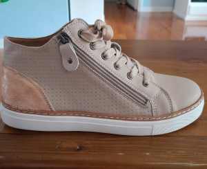 Leather Beige boots Brand new