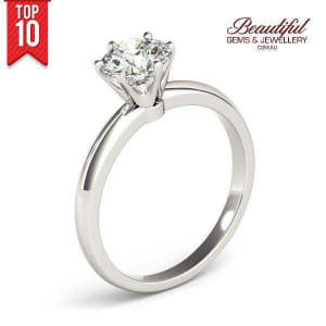 Tiffany style 1ct Diamond Ring 18ct White Gold