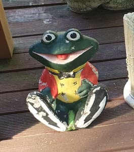 garden ornament - colourful frog