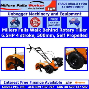 Millers Falls Rotary Tiller 6.5HP Petrol Walk Behind