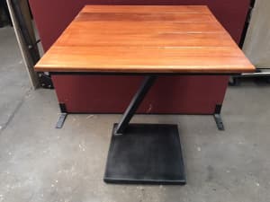 HUEN PINE TIMBER TOP ,AND METAL BASE CAFE/TABLE FOR YOUR HOME