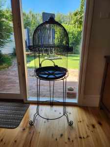 Bird cage with accessories