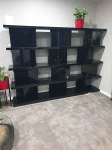Gloss Black Display Shelving, cabinet, shop display