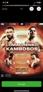 Lomachenko v Kambosos IBF Lightweight Title Fight x2 Tickets