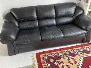 Large very comfy leather sofa