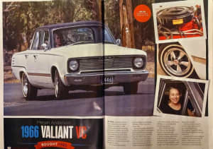 Free Postage. 1966 Valiant VC V8. 4 Page Article.
