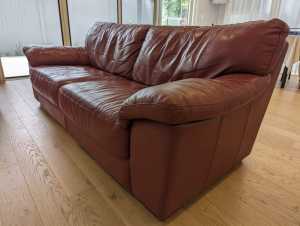 Plush Brand Triple (3-seater), Leather Sofa - Great Condition!!!