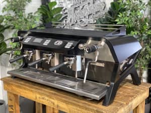 SAN REMO F18 3 GROUP BLACK ESPRESSO COFFEE MACHINE