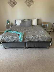 king bed base and mattress