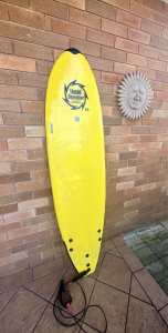6’4 Foam Surfboard / Liquid Shredder Classic Surfboard - Used Once