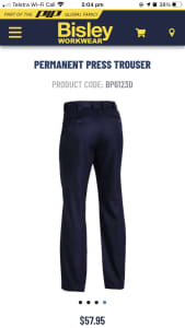 Bisley workwear pants size 97