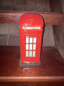 Large Ceramic London telephone box ornament