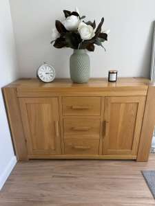 2-for-1: Large Solid Oak Sideboard & matching TV cabinet