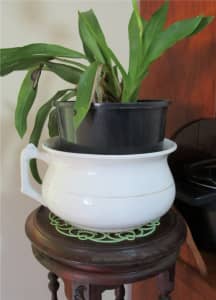 Vintage White Chamber Pot