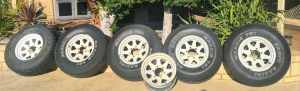 15 x 7 Nissan Patrol wheels and tyres. 31 x 10.50 r15