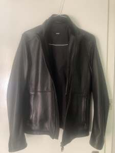 Hugo boss leather jacket 