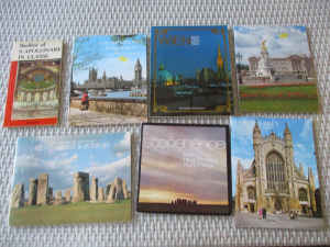 Souvenir UK & Europe booklets - Stonhenge, Palace etc