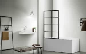 Framed Fixed Bathtub Shower Screen Panel 8mm TG 1500H DIY Brisbane$306