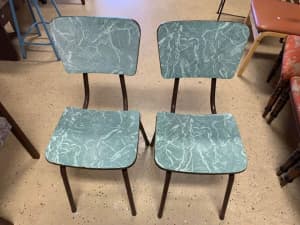 Pretty blue marble design dining chairs - Delivery avail