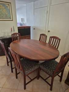 Jarrah Oval Table 6 chairs Jarrah Collectable made