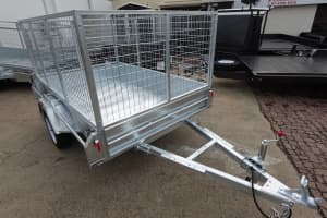 8X5 BOX TRAILER WITH 3FT HIGH CAGE AND TILT FUNCTION