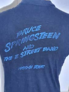 Bruce Springsteen 1980-81 The River Tour Crew Tshirt ORIGINAL Vintage