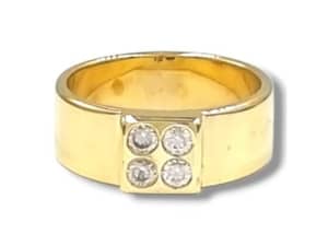 9ct Yellow Gold Ladies Ring With Stone Size K (000300250232) 5.4G