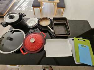 Assorted cookware - pots, pans, baking