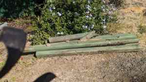 Used fence posts copper log x 4