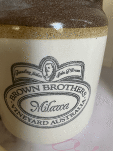 Antique Brown Bros Pottery Carafe