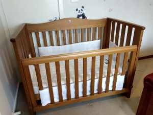 Boori Cot with Mattress and Change Table - Good condition