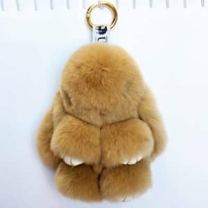 Adorable Bunny Rabbit Fur Keyring Bag Charm Pendant Keychain Car Phone