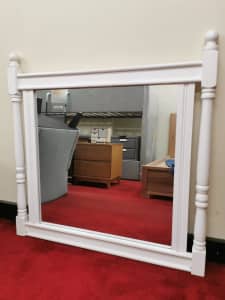 BRAND NEW white pine timber mirror