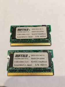 2x Buffalo DM333-D512/MC-FJ DDR RAM 333MHz