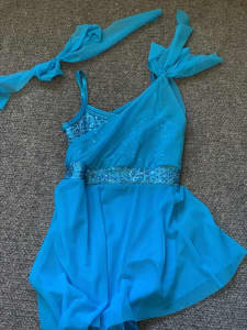 Girls Blue Dance Costume