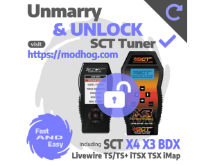 Unlock unmarry SCT X4 X3 flash tuner at modhog dot com
