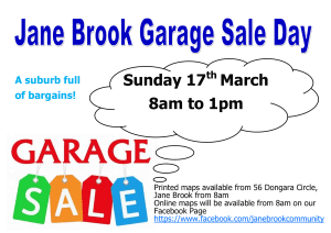 Jane Brook Garage Sale Day