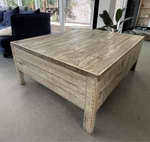 Recycled timber coffee table