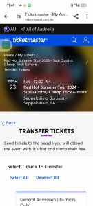 2x tickets Red Hot Summer Tour 2024 - Suzi Quatro, Cheap Trick & more